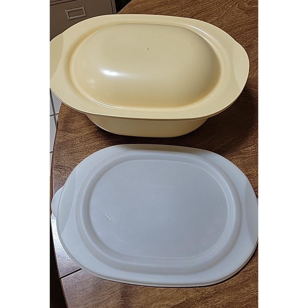 Vtg Tupperware Ultra‎ Plus Casserole Ovenworks 3 Qt Roaster w/Lid & cover set